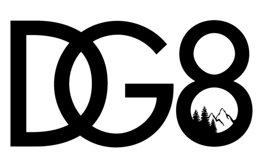 logo DG8 camping car noir